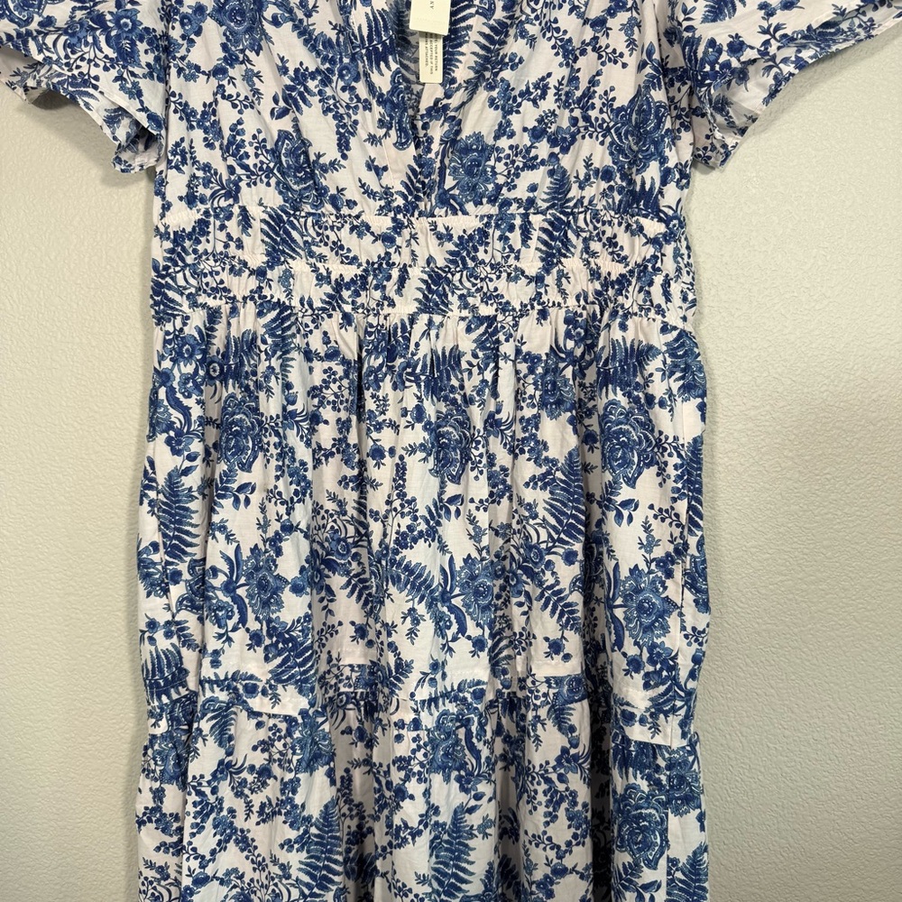 Anthropologie The Somerset Maxi Dress Blue and White Maxi Dress - Picture 6 of 15